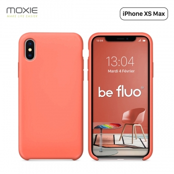 Moxie Coque iPhone XS Max [BeFluo] Coque Silicone Fine et Légère pour iPhone XS Max 6.5", Intérieur Microfibre, Coque Anti-chocs