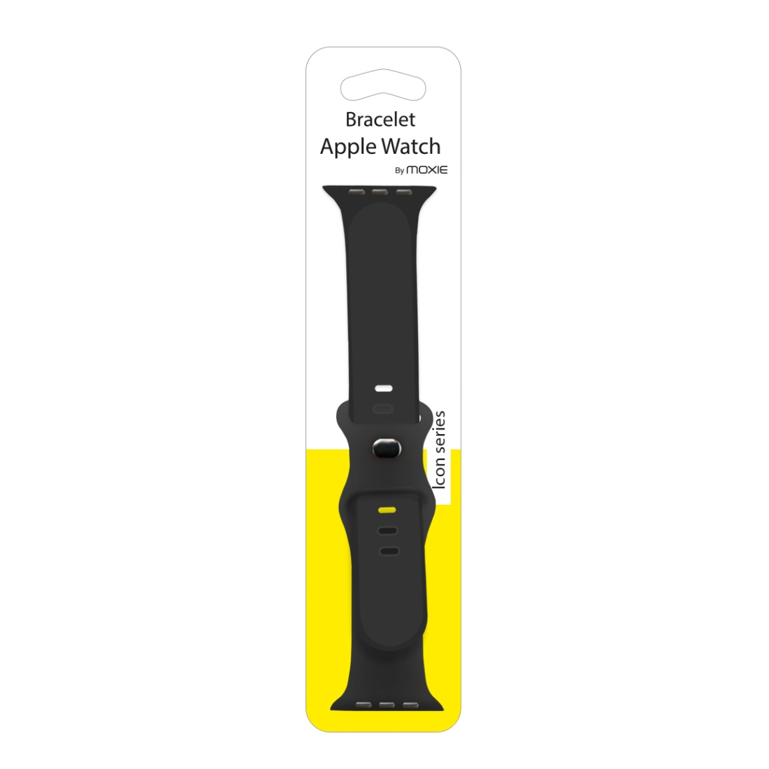 Bracelet en silicone pour Apple watch taille 42-44-45 mm - Noir