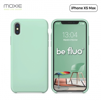 Moxie Coque iPhone XS Max [BeFluo] Coque Silicone Fine et Légère pour iPhone XS Max 6.5", Intérieur Microfibre, Coque Anti-chocs