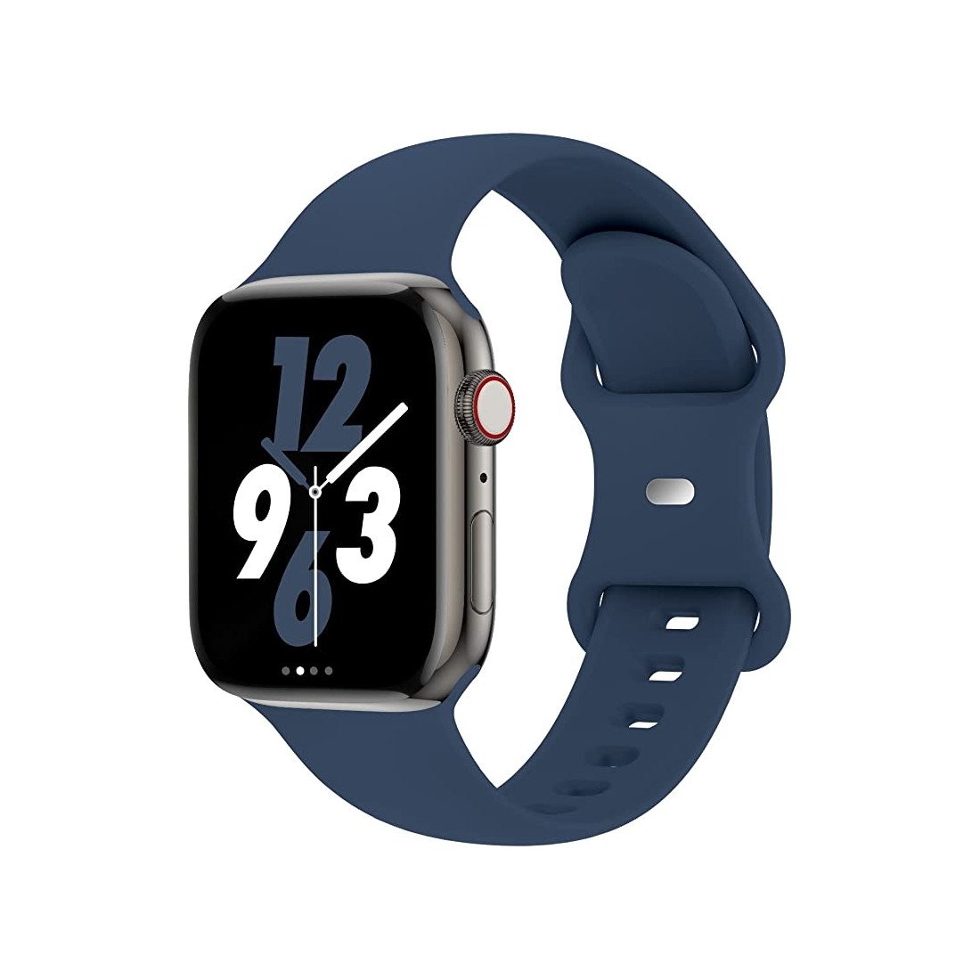 Bracelet en silicone pour Apple watch taille 42-44-45 mm -bleu marine