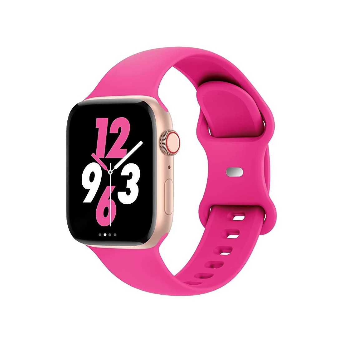 Bracelet en silicone pour Apple watch taille 42-44-45 mm - Rose