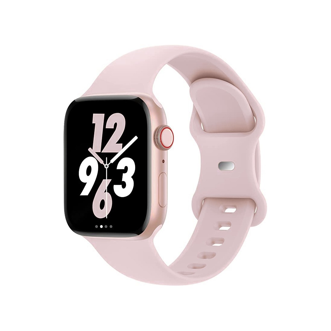 Bracelet en silicone pour Apple watch taille 42-44-45 mm - rose sable