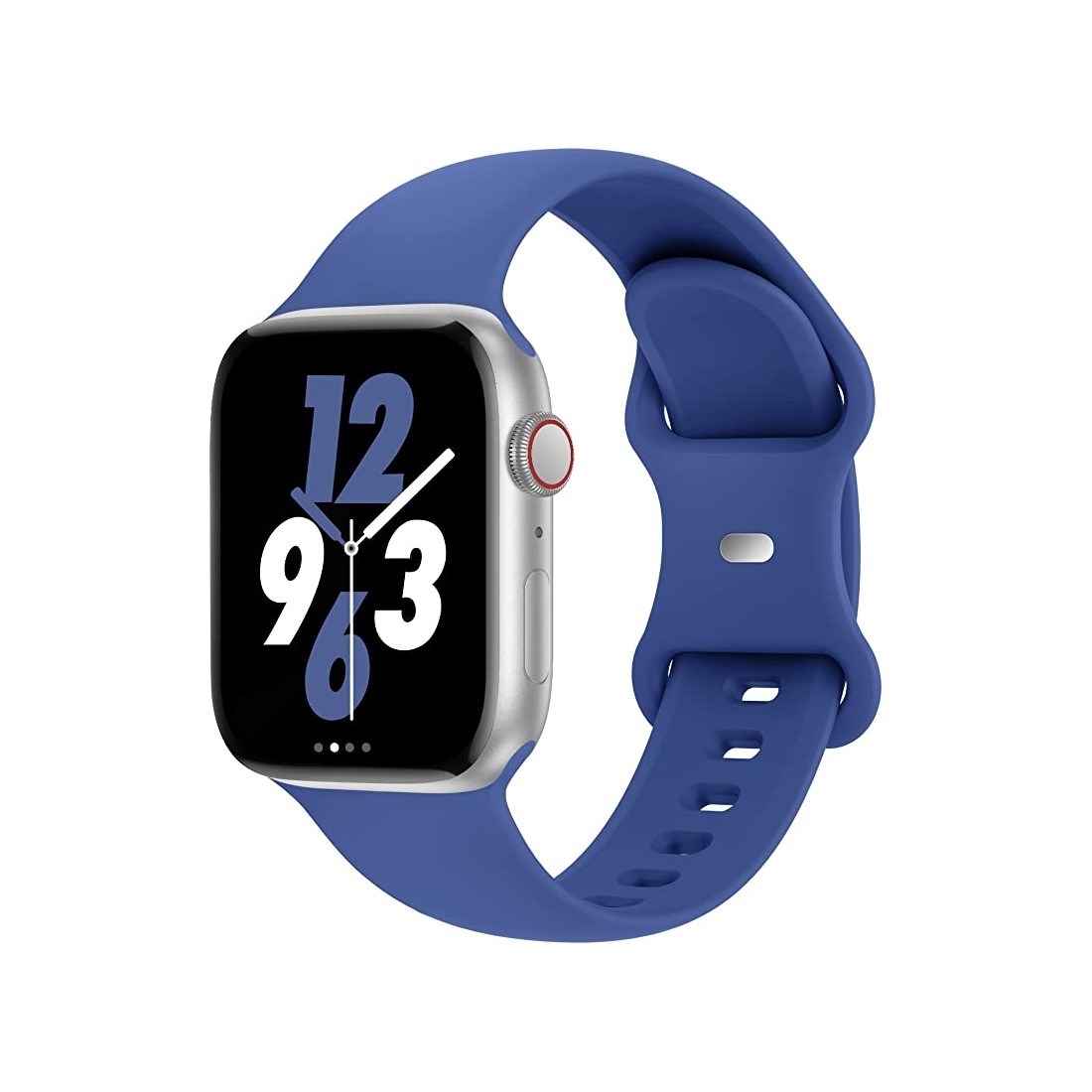 bracelet en silicone pour Apple watch taille 42-44-45 mm - Bleu acier