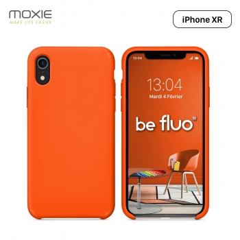 Moxie Coque iPhone XR [BeFluo] Coque Silicone Fine et Légère pour iPhone XR 6.1, Intérieur Microfibre, Coque Anti-chocs et Anti-