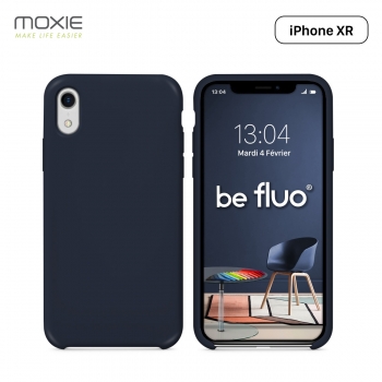 Moxie Coque iPhone XR [BeFluo] Coque Silicone Fine et Légère pour iPhone XR 6.1, Intérieur Microfibre, Coque Anti-chocs et Anti-