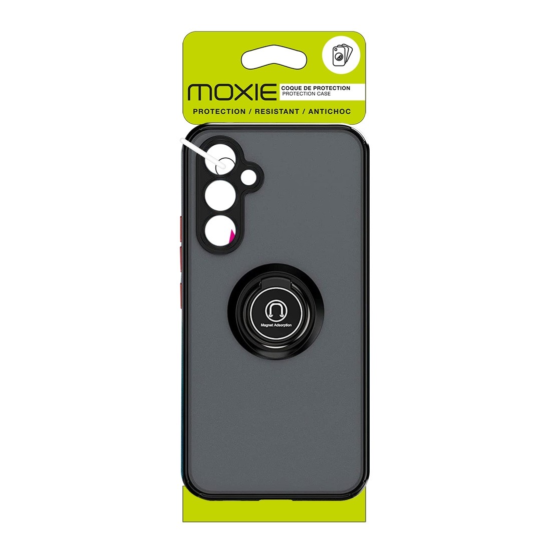 Coque Moxie R-Hold pour Galaxy A23 5G avec ring holder + contour Noir
