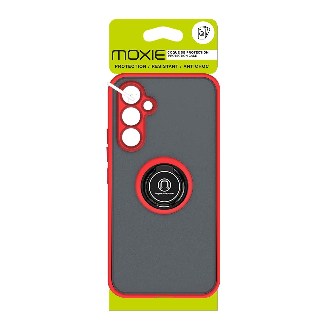 Coque Moxie R-Hold pour Galaxy S23+ avec ring holder + contour Rouge