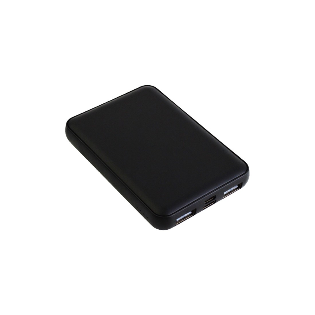 Powerbank noir eco responsable en plastique recyclé - 5000 mah