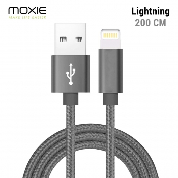 Câble Lightning, Moxie [DATANYLON] Câble Lightning renforcé en Nylon tressé supportant la Charge et la Synchronisation des donné