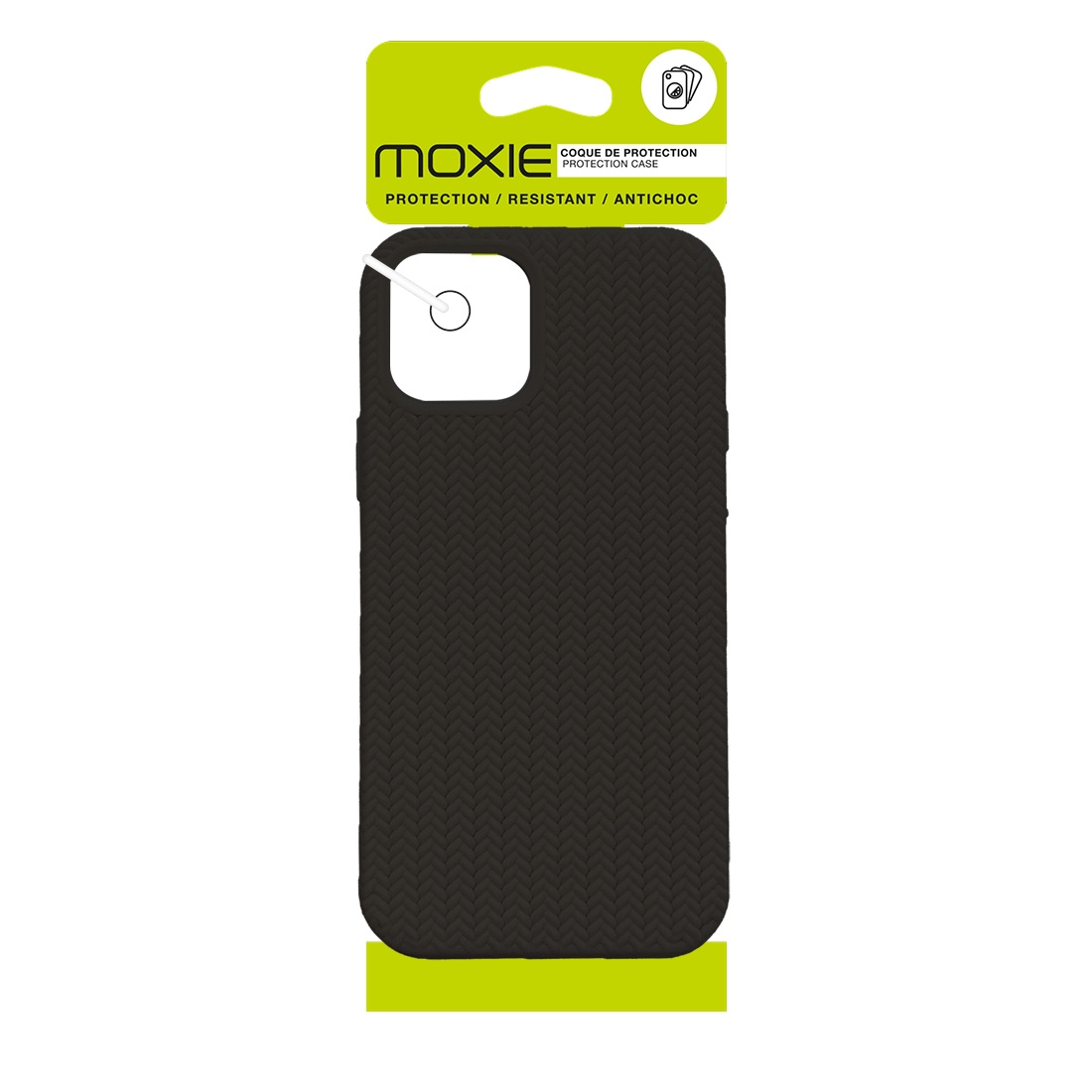 Coque TPU motif texture chevron pour iphone 11 - Noir