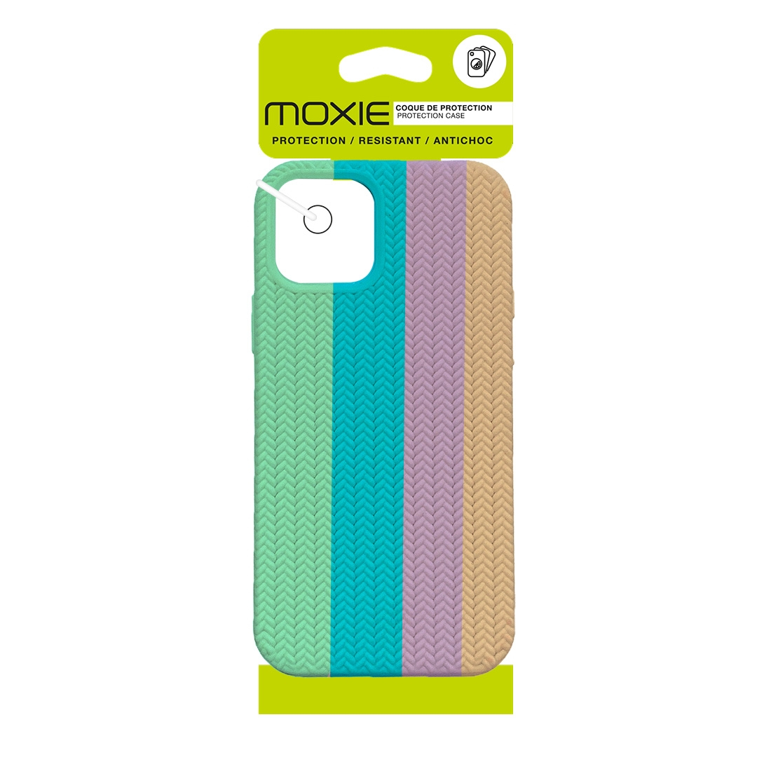 Coque TPU motif texture chevron pour iphone 13 - Multicouleur