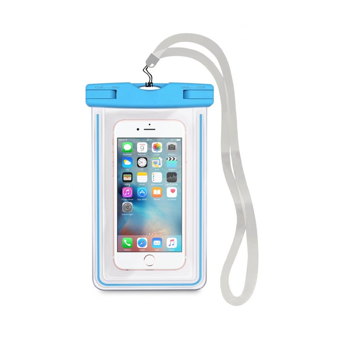Pochette housse étanche Bleu pour smartphones jusqu'à 6.5''