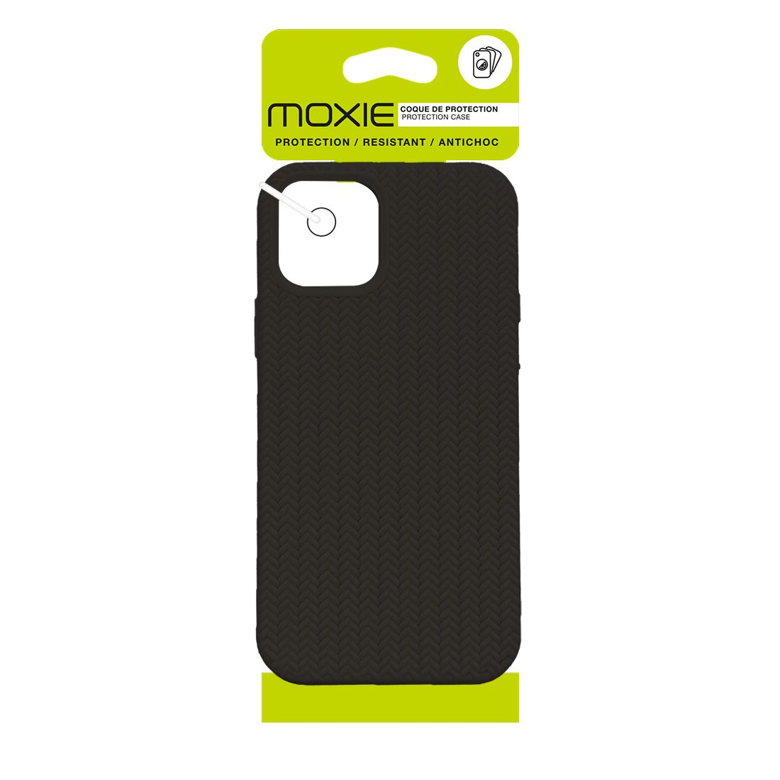Coque TPU motif texture chevron pour iphone XR - Noir
