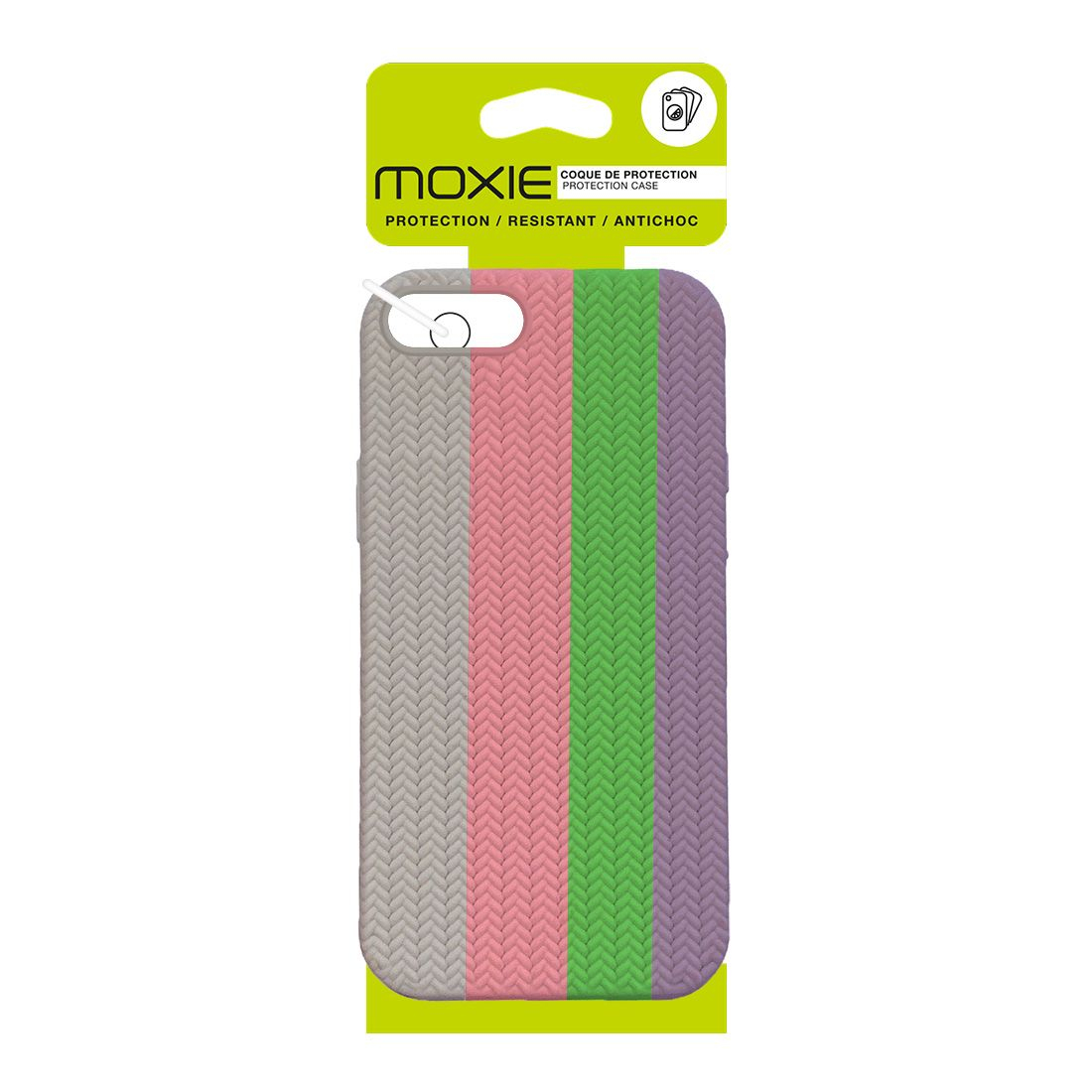 Coque TPU motif texture chevron pour iphone 7/8 - Multicouleur