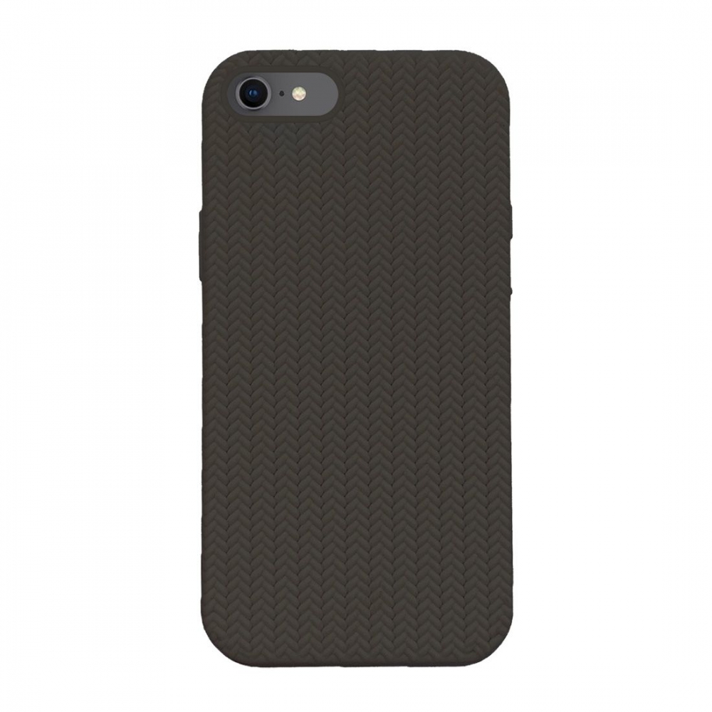 Coque TPU motif texture chevron pour iphone 7/8 - Noir