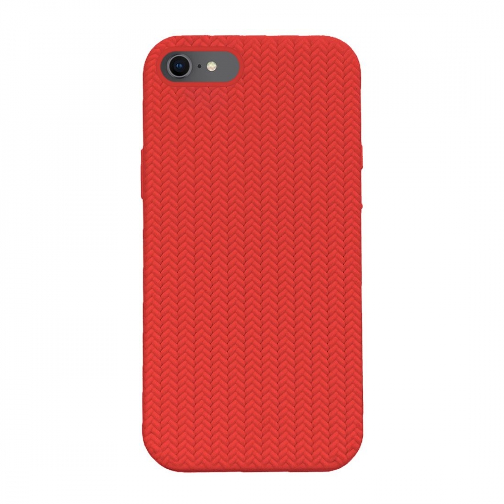 Coque TPU motif texture chevron pour iphone 7/8 - Rouge