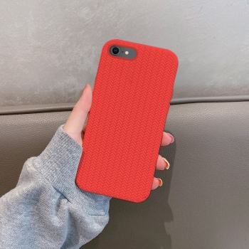 Coque TPU motif texture chevron pour iphone 7/8 - Rouge