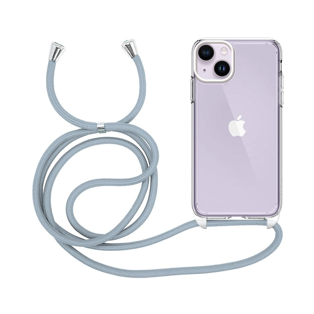 Coque renforcée pour iPhone 13 avec tour de cou 8mm - Gris