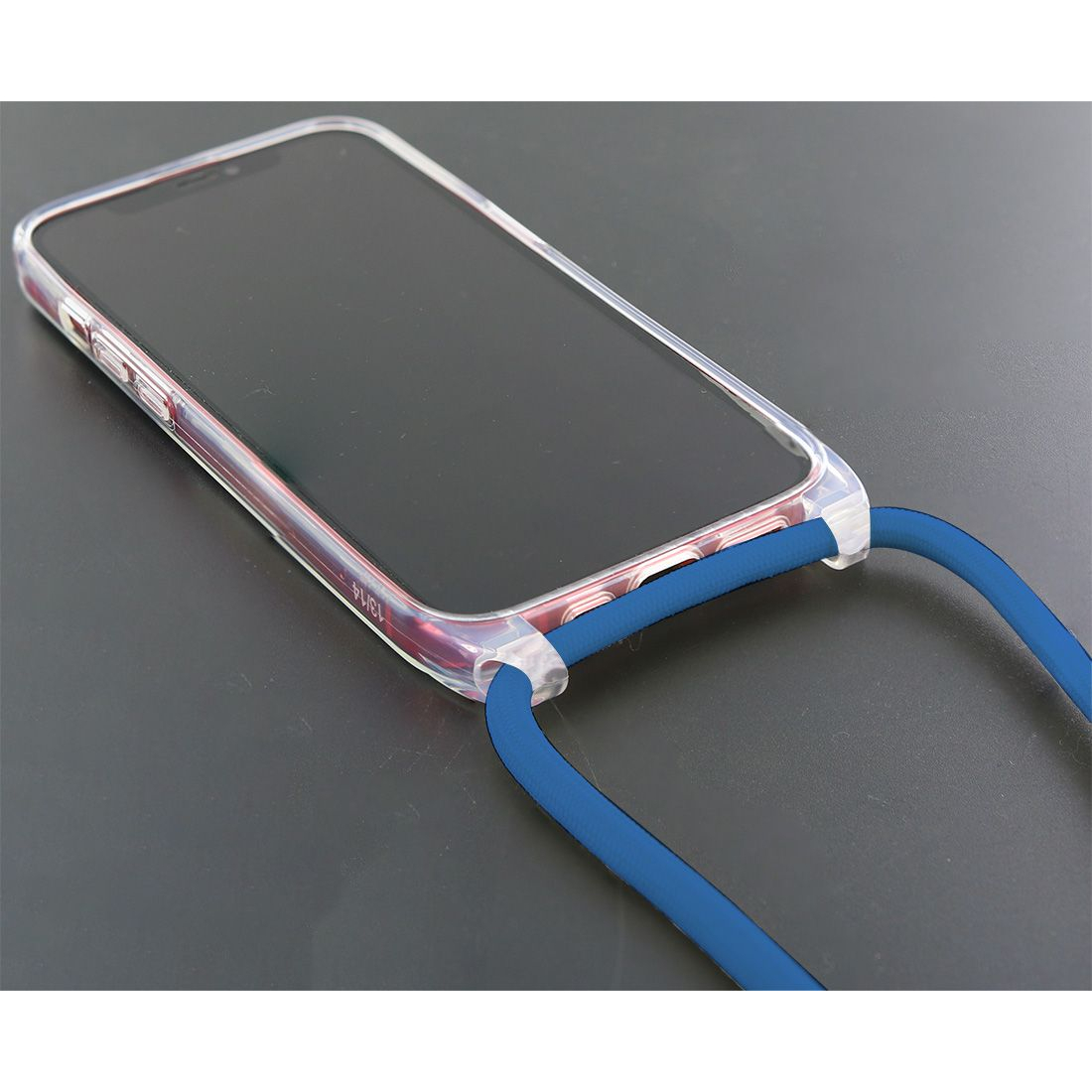Coque renforcée pour iPhone 13 avec tour de cou 8mm - bleu