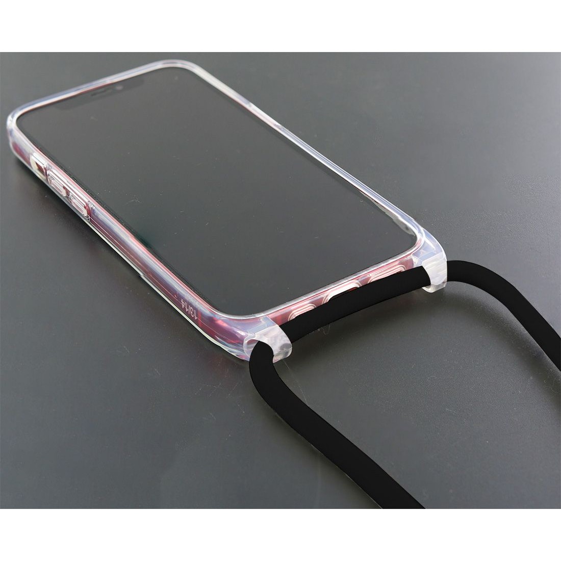 Coque renforcée pour iPhone 13 avec tour de cou 8mm - Noir