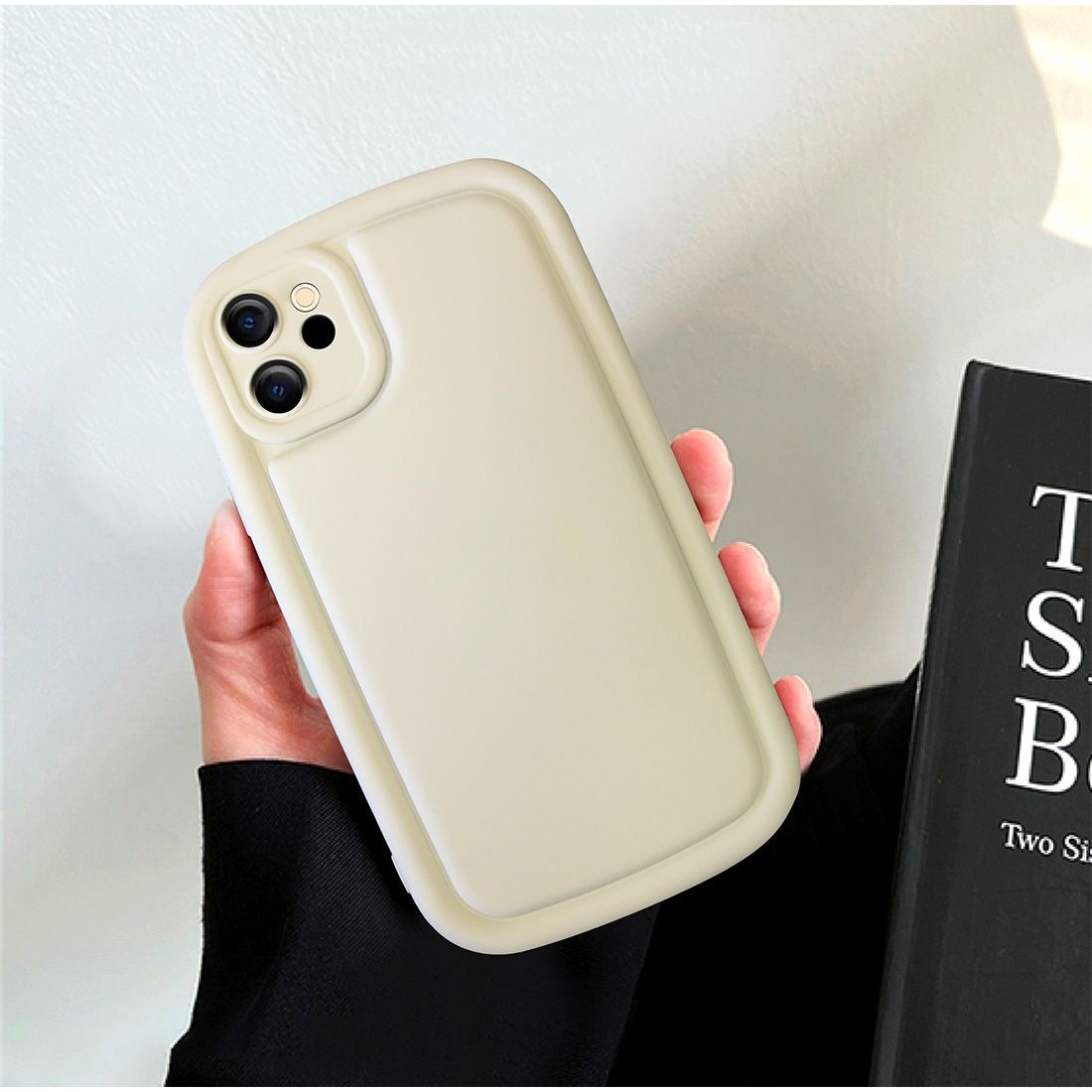 Coque en TPU effet matelassé iphone 12 pro - blanc creme