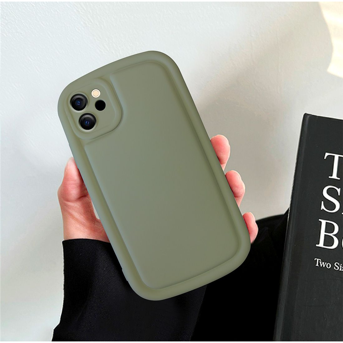 Coque en TPU effet matelassé pour iphone 11 - kaki