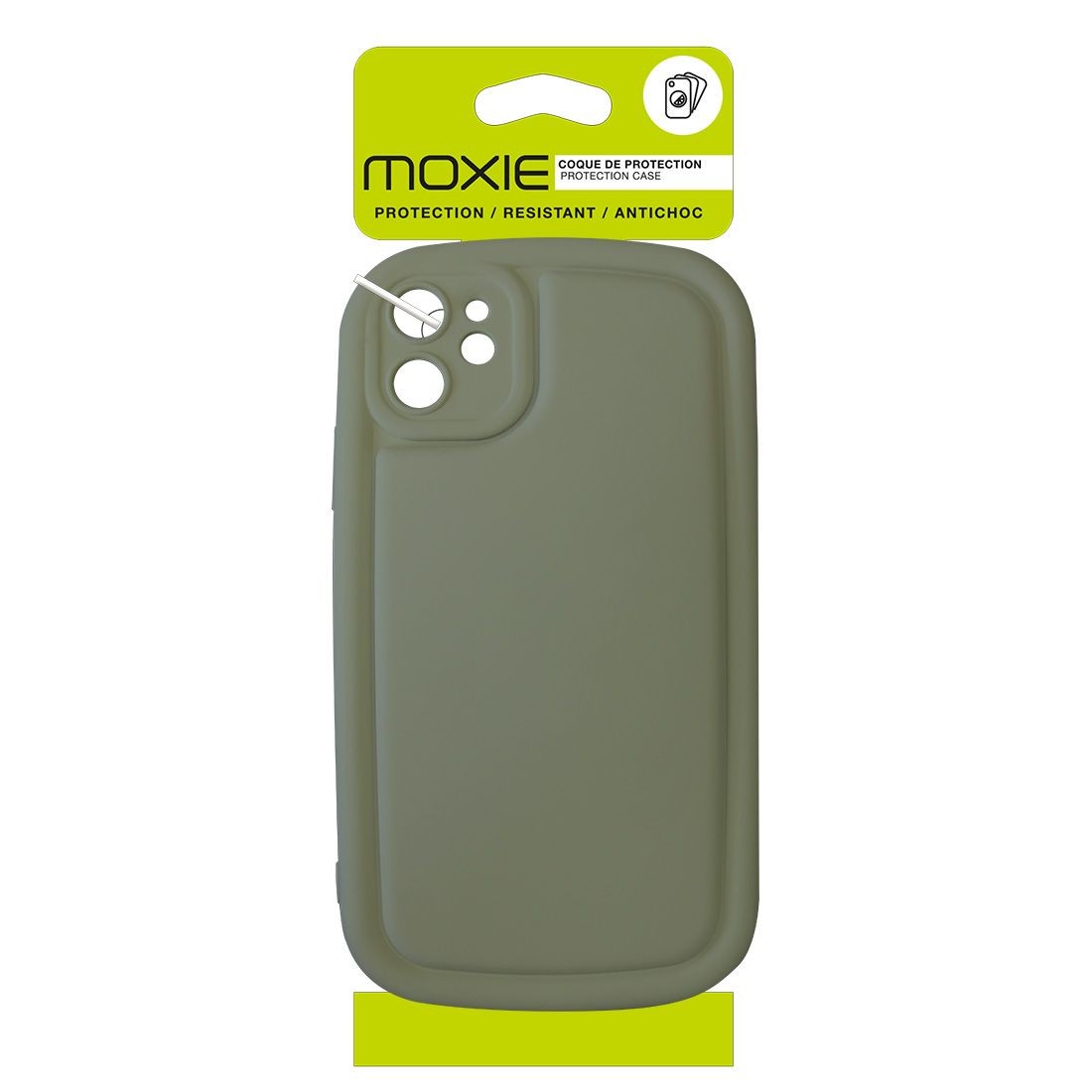 Coque en TPU effet matelassé pour iphone 11 - kaki