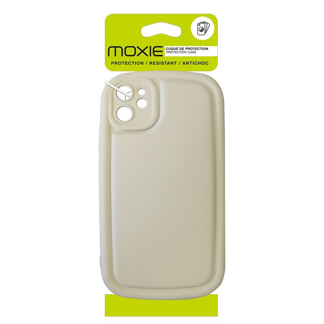 Coque en TPU effet matelassé pour iphone 14 - blanc crème