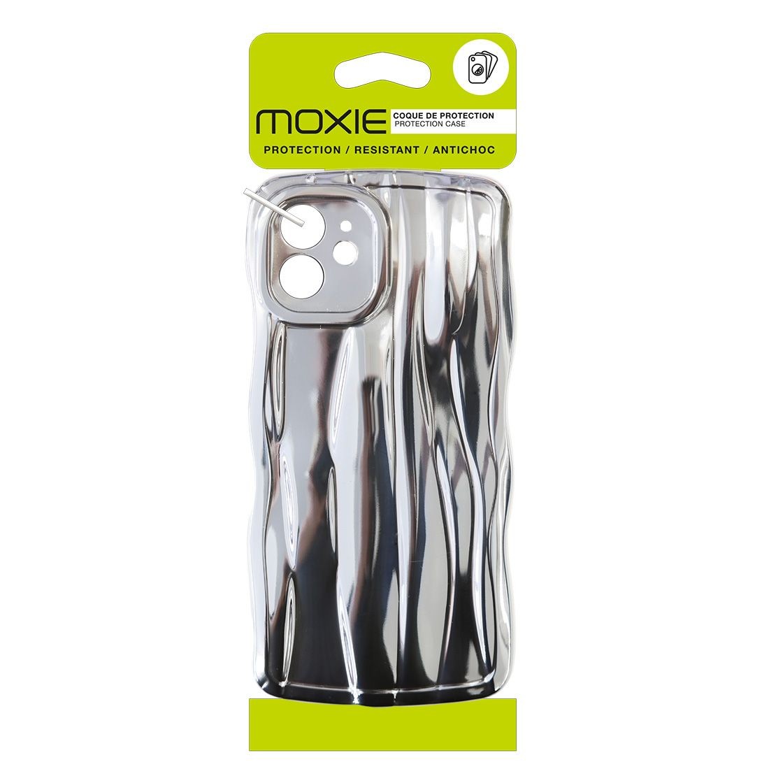 Coque TPU en relief pour iPhone 12 - Argent