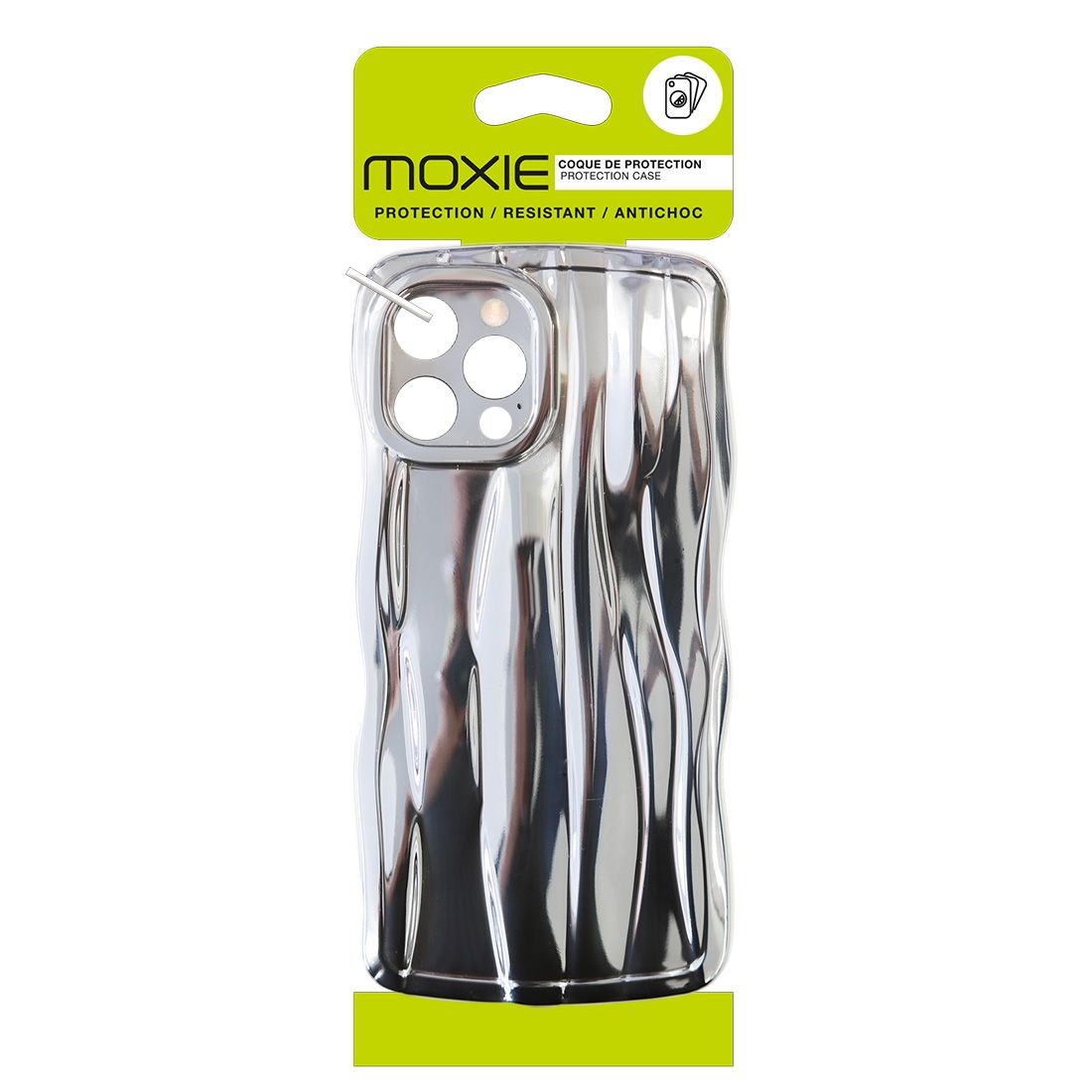 Coque TPU en relief pour iPhone 12 Pro - Argent