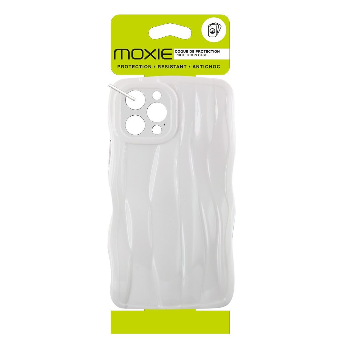 Coque TPU en relief pour iPhone 12 Pro - blanc