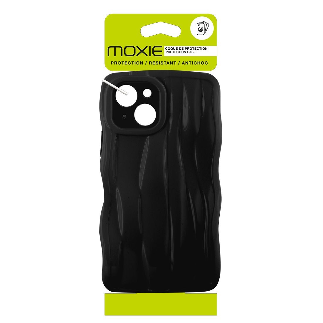 Coque TPU en relief pour iPhone 13 - Noir