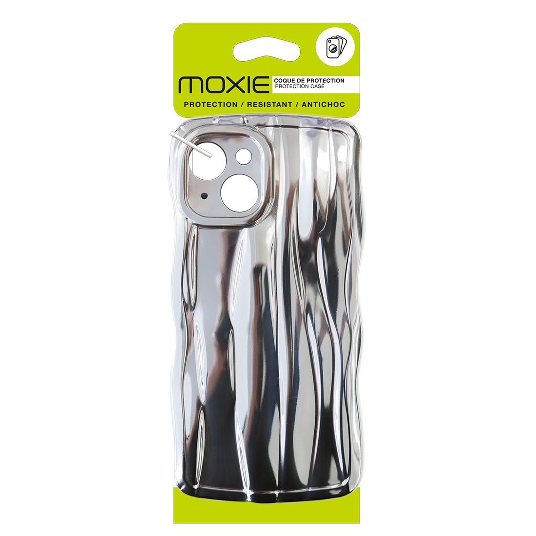 Coque TPU en relief pour iPhone 13 - Argent