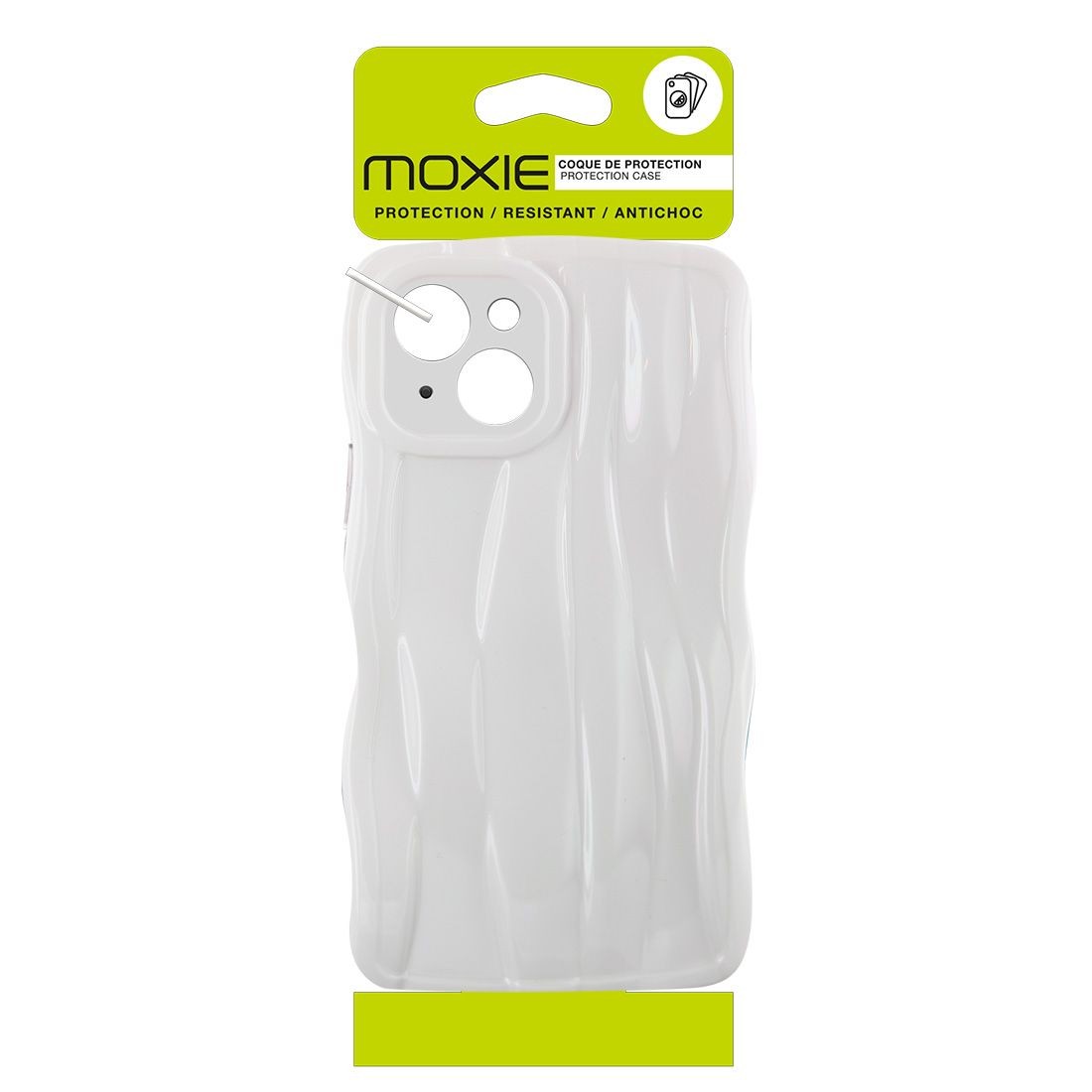Coque TPU en relief pour iPhone 13 - blanc