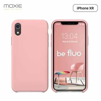 Moxie Coque iPhone XR [BeFluo] Coque Silicone Fine et Légère pour iPhone XR 6.1, Intérieur Microfibre, Coque Anti-chocs et Anti-