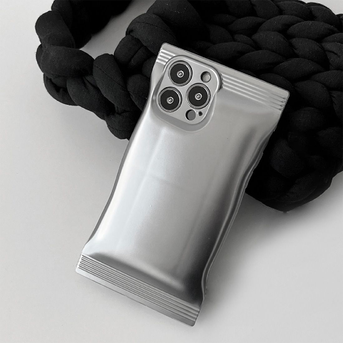 Coque en Tpu style sachet bonbon pour iphone 12 Pro - Argent
