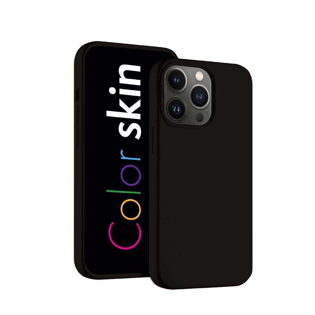 Coque premium Color Skin pour iPhone 12 / 12 Pro couleur Noir