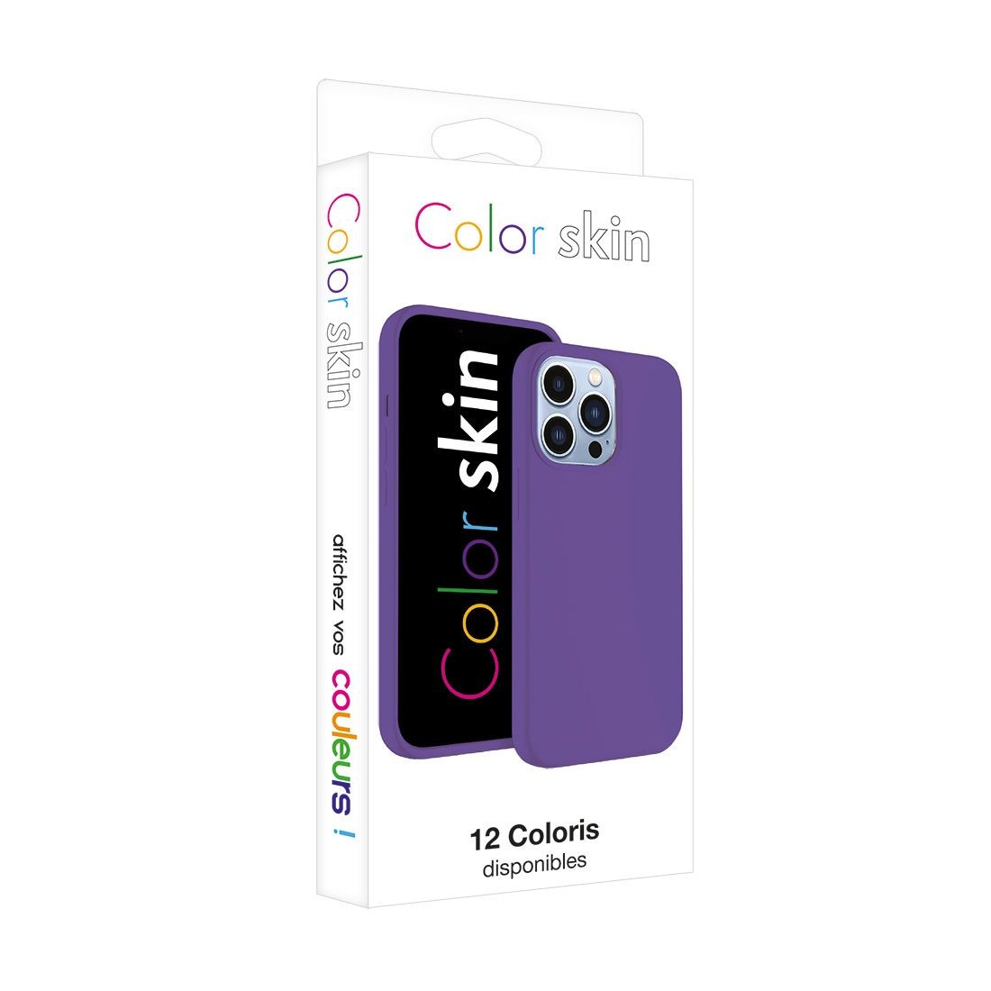Coque premium Color Skin pour iPhone 12 / 12 Pro couleur Lilas