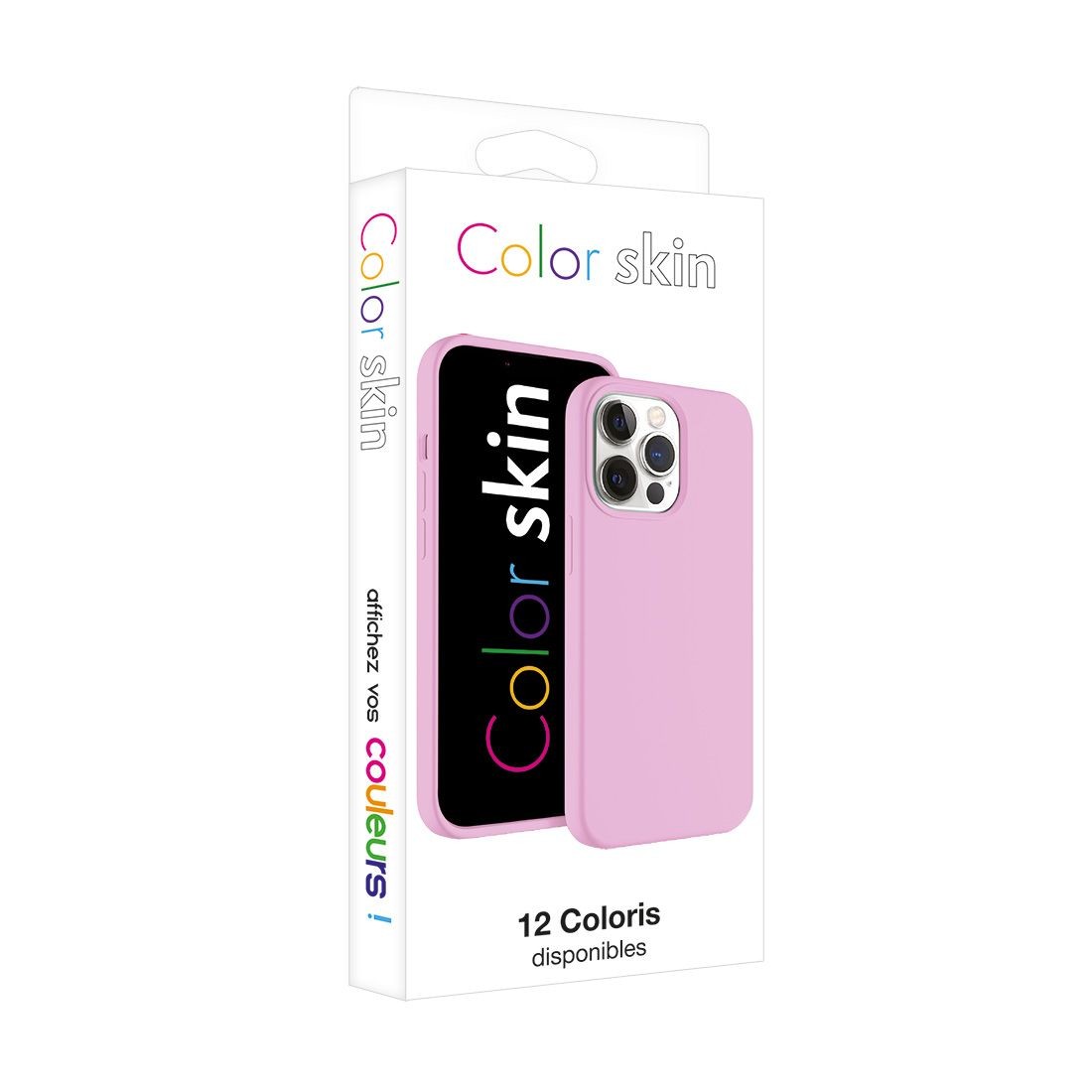 Coque premium Color Skin pour iPhone 12 / 12 Pro couleur rose clair