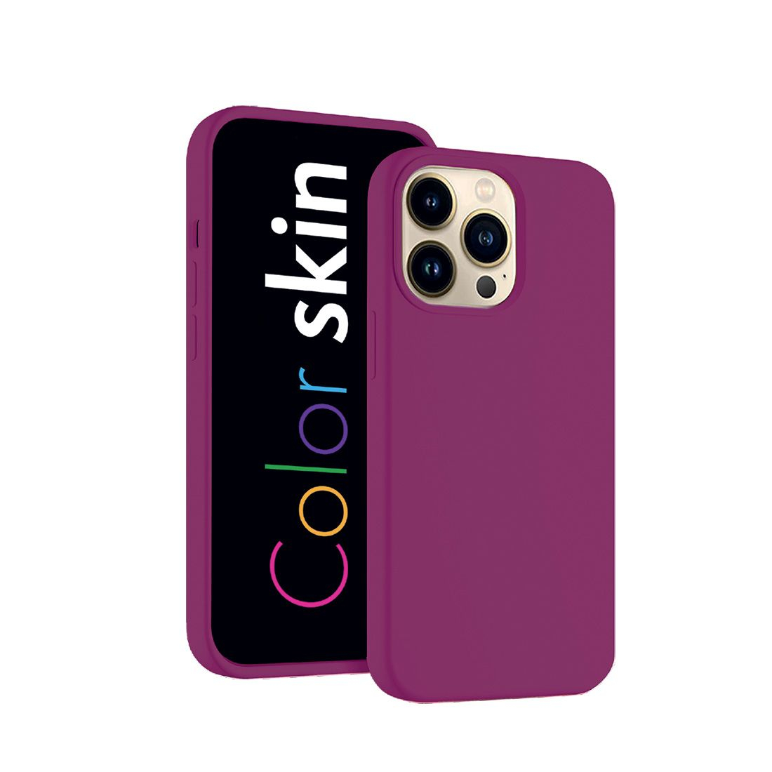 Coque premium Color Skin pour iPhone 13 couleur Lie de vin
