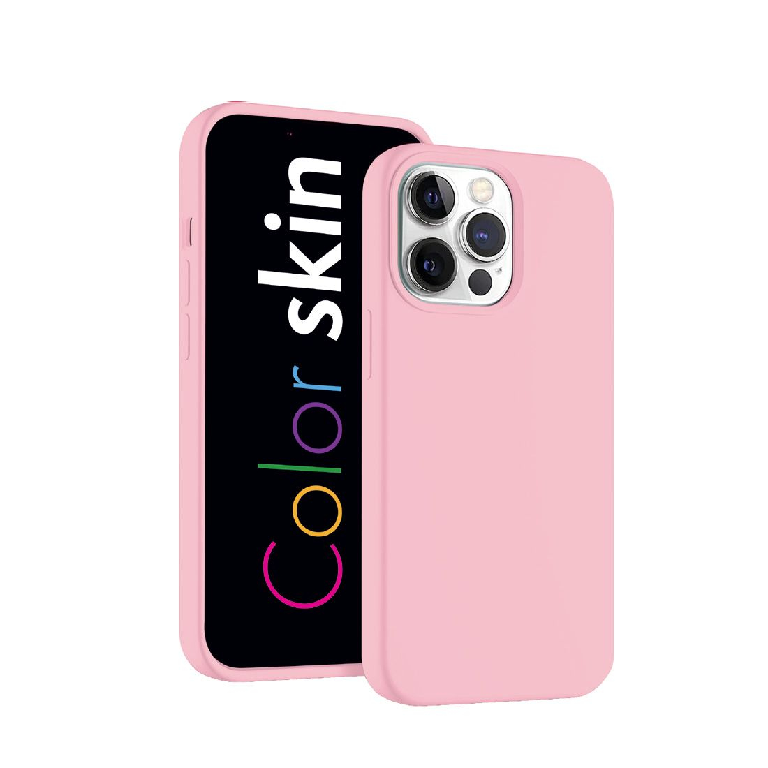 Coque premium Color Skin pour iPhone 14 couleur rose clair