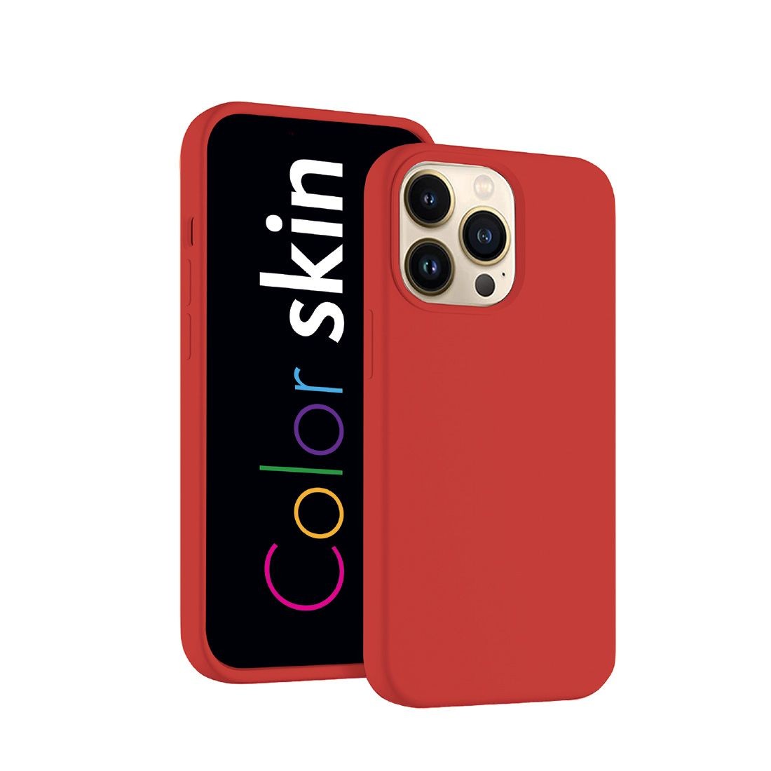 Coque premium Color Skin pour  iphone 14 couleur rouge