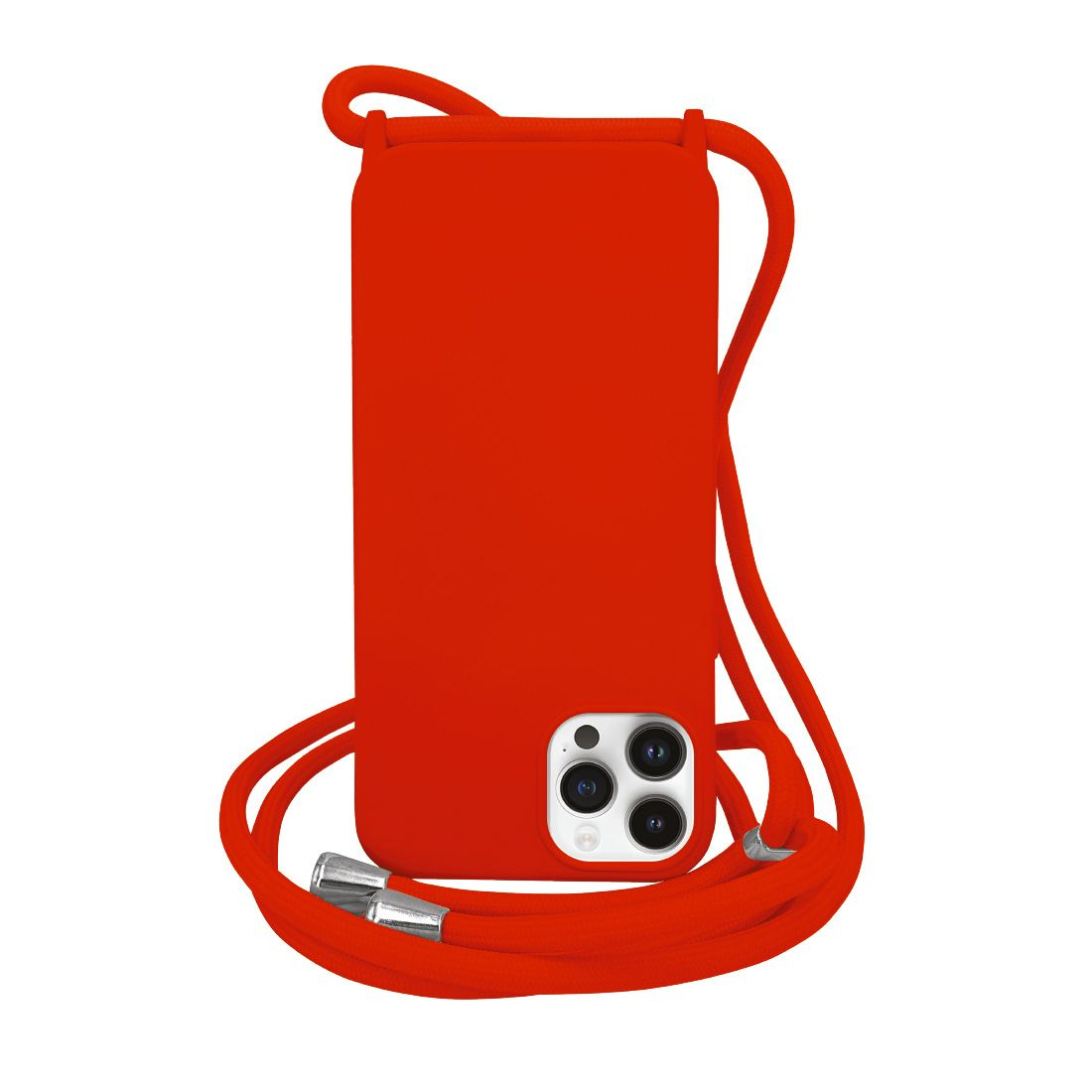 Coque premium Color Lace avec tour de cou 8mm pour iphone 12 / 12 Pro - Rouge
