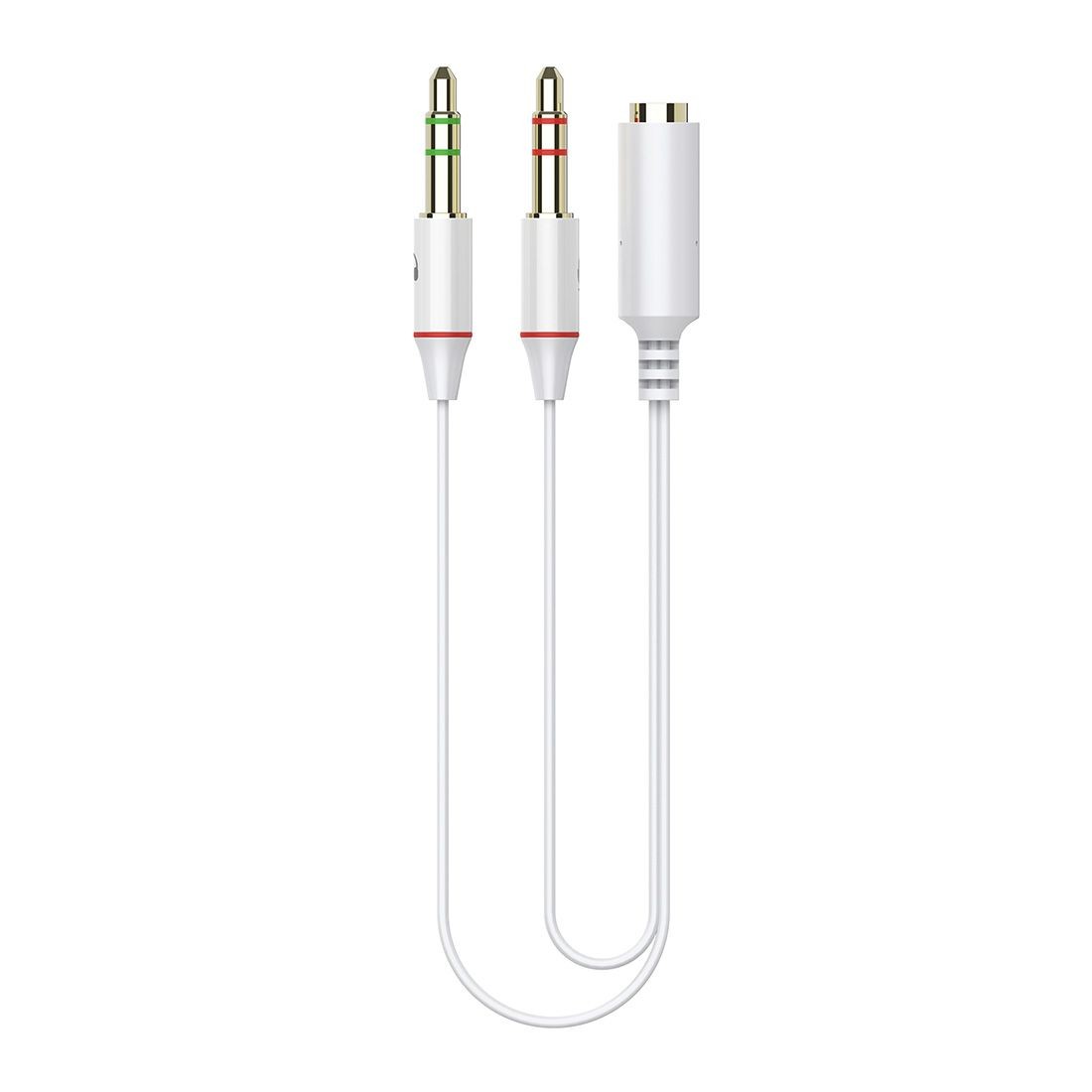 Adaptateur audio 2 cable jack 3.5mm vers 1 sortie jack 3.5mm femelle