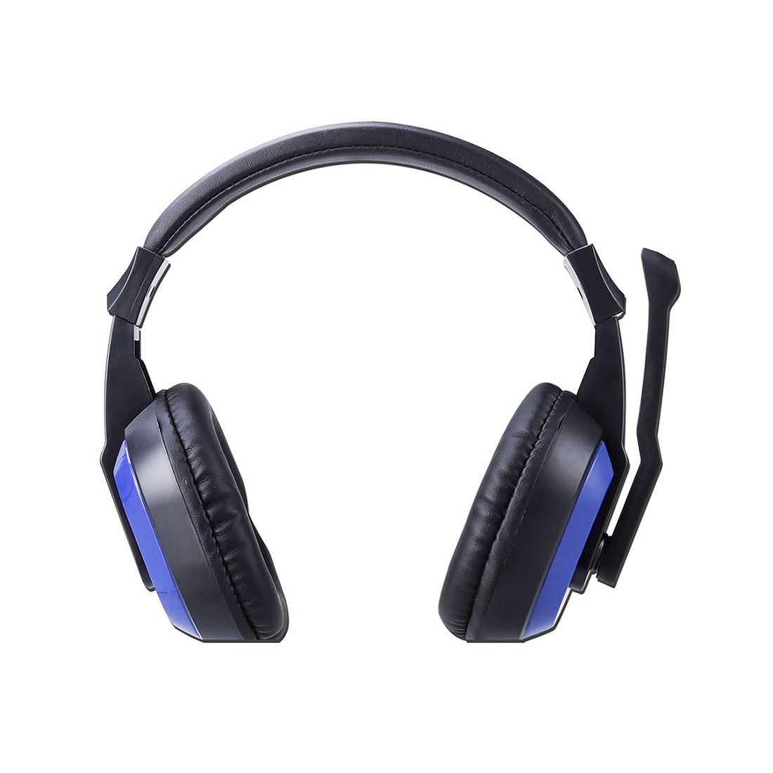 Casque gaming filaire avec micro deporté noir et bleu CT649