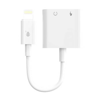 Adaptateur lightning NB1245 vers 2 ports lightning 15cm - blanc