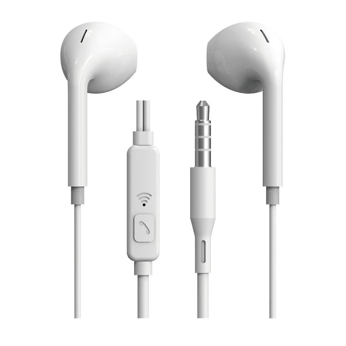 Kit piéton stéréo intra auriculaire jack 3.5mm avec telecommande NC3162