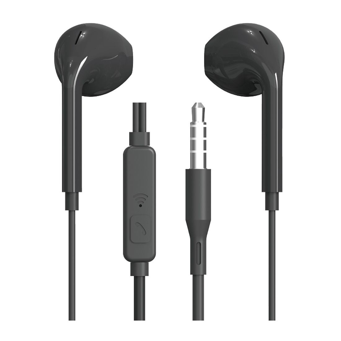Kit piéton stéréo intra auriculaire jack 3.5mm avec telecommande NC3162