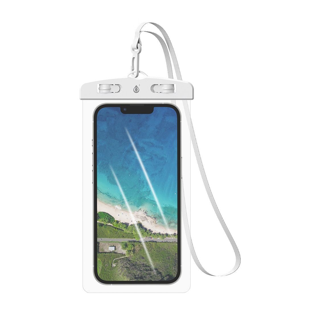 Housse etanche pour smartphone jusqu'à 6,9" IPX6 NR9468 - Blanc