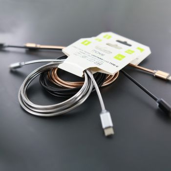 Cable de charge en metal Type-C vers lightning - 1.5M - Noir